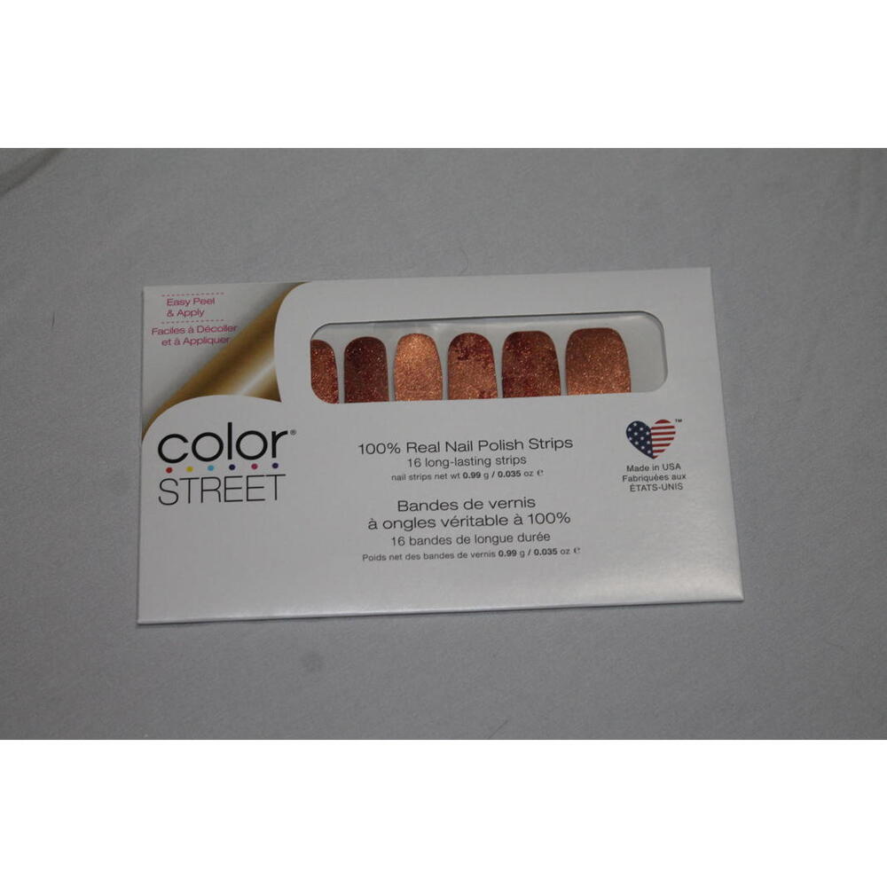 Color Street 100% Real Nail Polish Strips - Glitter Copper Tones